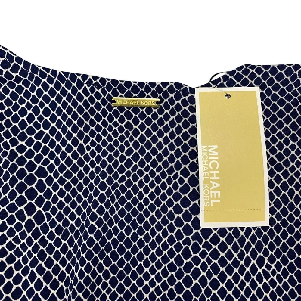 Michael Kors Sheath Dress Womens Medium Navy White MSRP:$135 - Picture 7 of 16